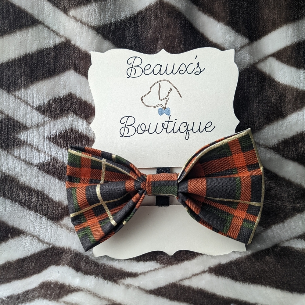 Plaid Dog Bowtie